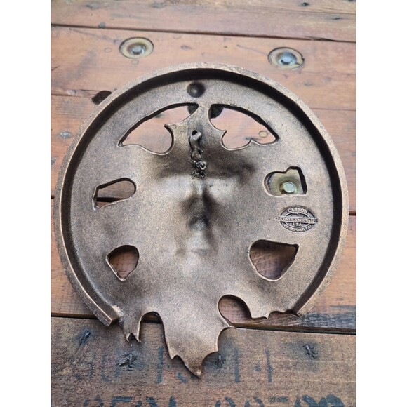 Greenman Sundial Carson Statesmetal Vintage Bronzetone Cast Aluminum - Picture 5 of 6